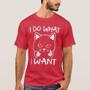 Funny Cat Geschenke für Katzenliebhaber Ich tue, w T-Shirt