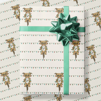 Funny Cat getanzt Weihnachtsleuchten Wrapping Papi Geschenkpapier
