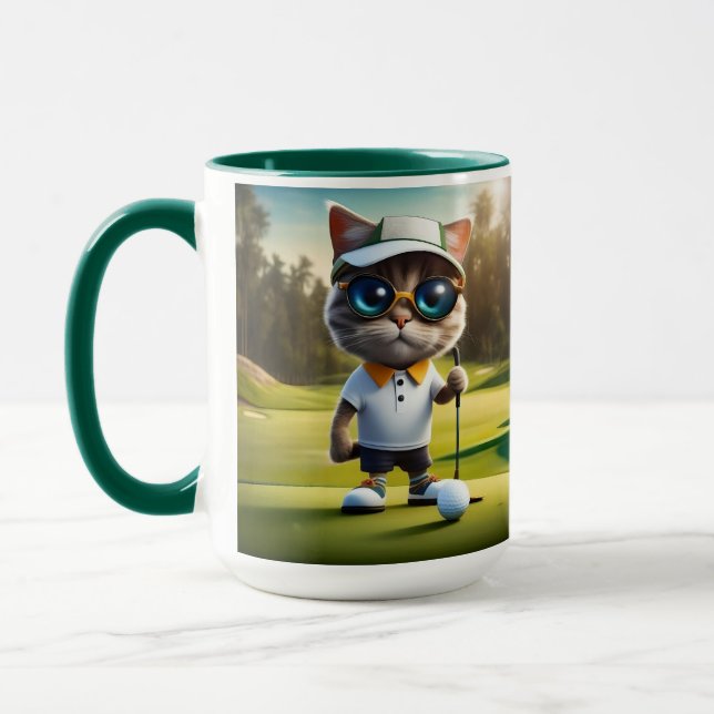 Funny Cat Golf Player, Tasse (Links)