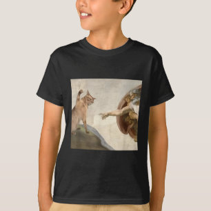 Funny Cat Gott Schöpfung Adam Meme Jesus T-Shirt
