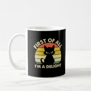 Funny Cat Grafik Sarcastic zuerst bin ich ein Del Kaffeetasse