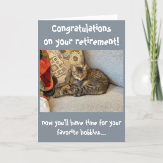 Funny Cat Gratulation zur Rentenkarte Karte