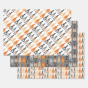 Funny Cat Hintern Wrapping Paper Flat Sheet Set 3 Geschenkpapier Set