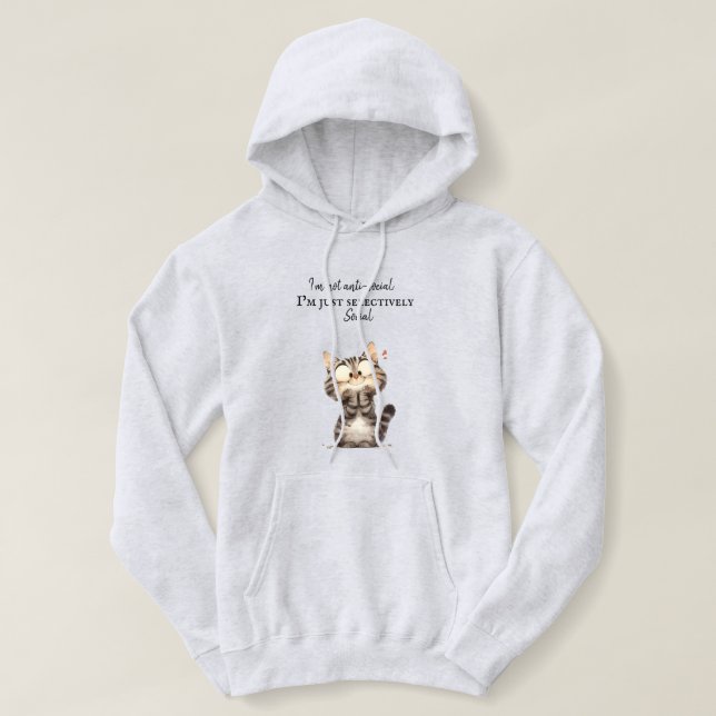 Funny Cat Hoodie - Zweckmäßig Unglaublich witzig S (Design vorne)