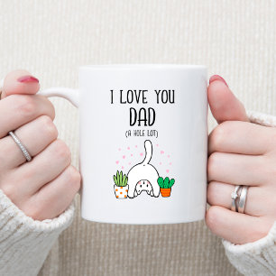 Funny Cat I Liebe Sie Vater A Hole Lot Kaffeetasse