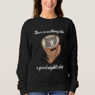 Funny Cat in einem Schuhwerk Schöne Meowy Kätzchen Sweatshirt