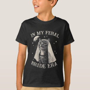 Funny Cat in meiner Feral Bride Era Verlobung Brid T-Shirt