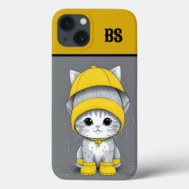 Funny Cat in Rain Boots - Cat Spaß Case-Mate iPhone Hülle (Rückseite)