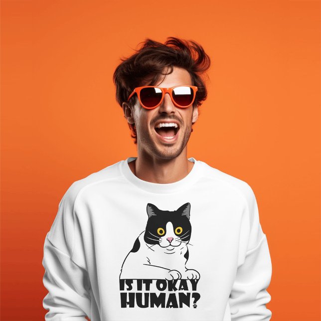 Funny Cat: Ist es okay, Mensch? T-Shirt (Von Creator hochgeladen)