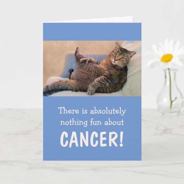Funny Cat Joke Cancer Support Card Karte (Kleine Pflanze)