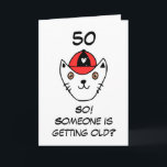 Funny Cat Joke Snarky Sister 50. Geburtstag Karte<br><div class="desc">Funny Cat Joke Snarky Schwester 50. Geburtstag, ein lustiges Design für jede Schwester an ihrem Geburtstag. Wenn Sie nach lustigen Schwesterschwestern, Geburtstagskarten von Katzenschwestern oder fünfzigsten Geburtstagskarten suchen, dann ist das hier genau das, was Sie brauchen. Das Design bietet eine einfache und lustige Katze mit einem knusprigen Sprichwort, sowie einen...</div>