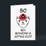 Funny Cat Joke Snarky Sister 50. Geburtstag Karte<br><div class="desc">Funny Cat Joke Snarky Schwester 50. Geburtstag, ein lustiges Design für jede Schwester an ihrem Geburtstag. Wenn Sie nach lustigen Schwesterschwestern, Geburtstagskarten von Katzenschwestern oder fünfzigsten Geburtstagskarten suchen, ist diese hier genau das, was Sie brauchen. Das Design bietet eine einfache und lustige Katze mit einem knusprigen Sprichwort, sowie einen anpassbaren...</div>