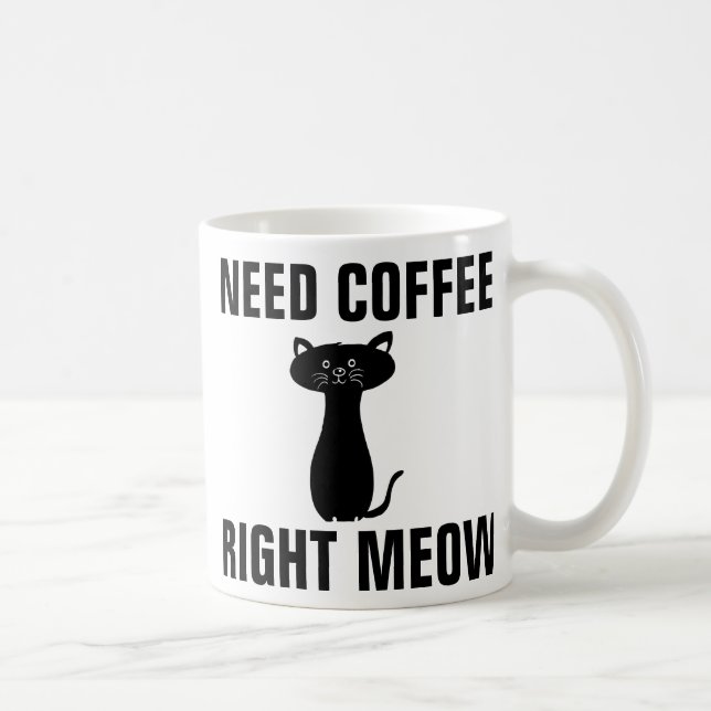 Funny Cat-Kaffee-Schläger, genau in der Mitte Kaffeetasse (Rechts)