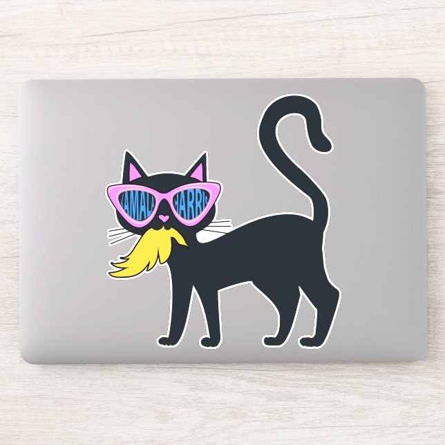 Funny Cat Kamala Mange Trump Sticker électoral Har (Ordinateur)