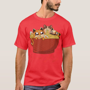 Funny Cat Kawaii Cat Ramen Japanisch Anime G T-Shirt