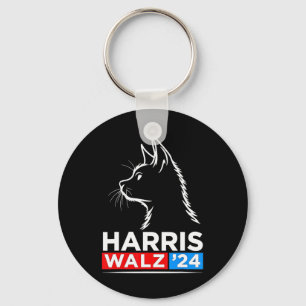 Funny Cat Lady Kamala Harris Waltz Wahl 2024 Schlüsselanhänger