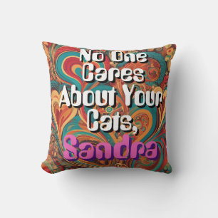 Funny Cat Lady personalize Funky Kissen