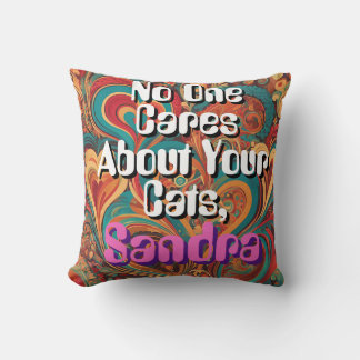 Funny Cat Lady personalize Funky Kissen