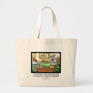 Funny Cat & Lawyer Tote Bag Jumbo Stoffbeutel