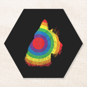 Funny Cat LGBT Flag Subtile Que Trans Gay Pride Untersetzer