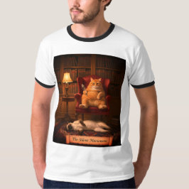 Funny Cat Library Silent Meowbook T - Shirt