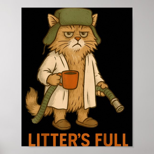 Funny Cat Litter's Full Christmas Cat Xmas Women M Poster (Vorne)