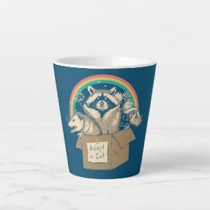 Funny Cat Lover Adoptierte eine Katze Possum Racco Milchtasse
