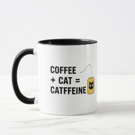 Funny  Cat Lover Caffeine Addict Gift Tasse