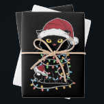 Funny Cat Lover Christmas Lights Geschenkpapier Set<br><div class="desc">Funny Cat Lover Christmas Lights</div>