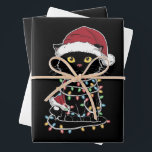 Funny Cat Lover Christmas Lights Geschenkpapier Set<br><div class="desc">Funny Cat Lover Christmas Lights</div>