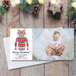 Funny Cat Lover Christmas Sweater Custom Foto Feiertagskarte<br><div class="desc">Fantastische Weihnachtskarte mit Ihrem Foto und einer niedlichen Katze mit einem nordischen Weihnachtspulli. Ideal für Katzen- und Tierliebhaber.</div>