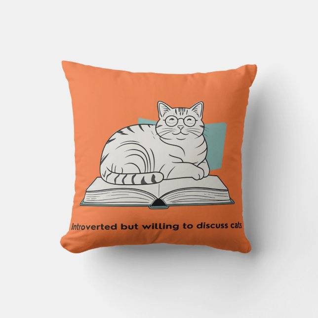 Funny Cat Lover Geschenk Kissen (Vorderseite)
