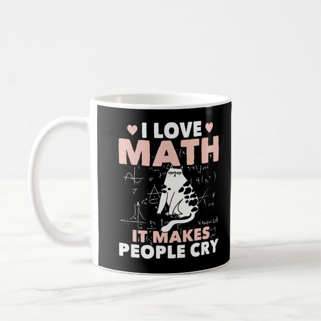 Funny Cat Lover Mathematics Spaß Mathematik Nerd Kaffeetasse (Links)