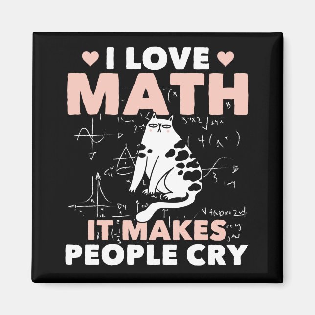 Funny Cat Lover Mathematics Spaß Mathematik Nerd Magnet (Vorne)