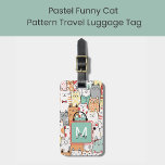 Funny Cat Lover Pastelname auf Monogram Travel Gepäckanhänger<br><div class="desc">Fügen Sie Ihren Reisen ein paar feline Flair mit diesem bezaubernden Gepäckanhänger mit einem lebendigen Aquarellkatzenmuster hinzu. Diese Marke ist perfekt für Liebhaber von Haustieren und Katzen geeignet und hilft Ihnen nicht nur, Ihr Gepäck zu identifizieren, sondern auch, Ihre Sachen mit einer Touch Persönlichkeit zu versehen. Dieses aus langlebigen Materialien...</div>