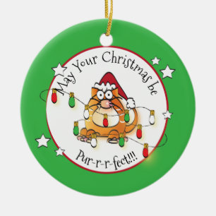 Funny Cat Lover Personalisierter Weihnachtsschmuck