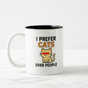 Funny Cat Lover Zweifarbige Tasse