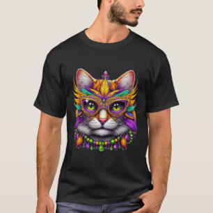 Funny Cat Mardi Gras Funny Mardi Gras Karnival T-Shirt