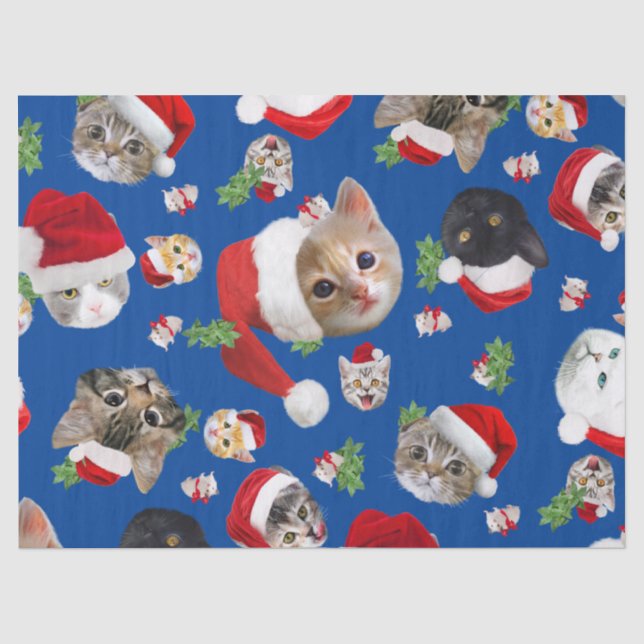 Funny Cat Maus und Catnix Weihnachtsgewebe Seidenpapier (Vorderseite)