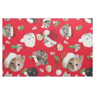 Funny Cat Maus und Catnix Weihnachtsstoff Stoff