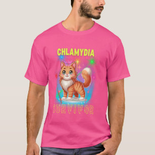 Funny Cat Meme Chlamydia Survivor Spaß für Männer T-Shirt