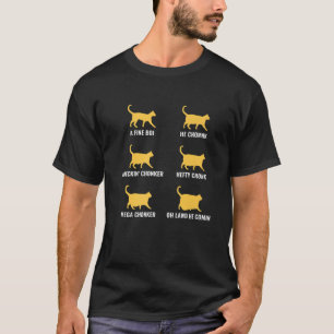 Funny Cat Meme Chonk Cat Evolution Chart für Katze T-Shirt