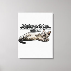 Funny Cat Meme für Kätzchen und Katzenbesitzer Leinwanddruck