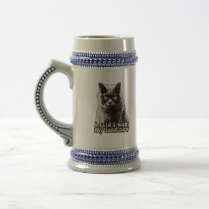 Funny Cat Meme für Katzenliebhaber und Kätzchenbes Bierglas