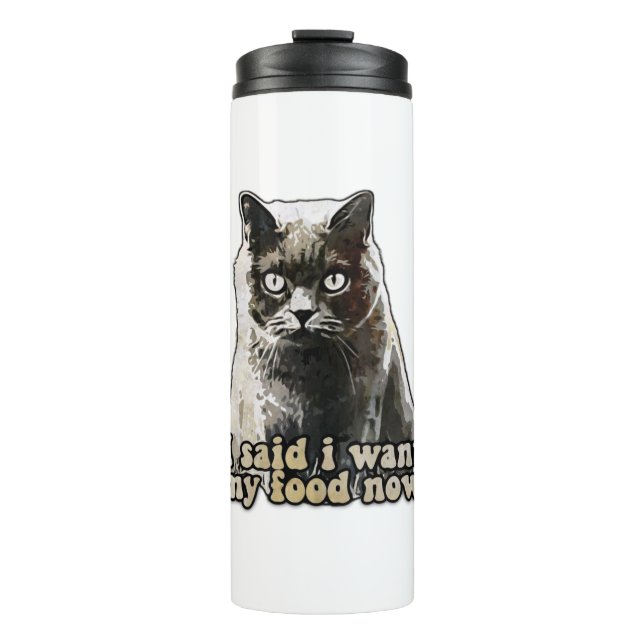 Funny Cat Meme für Katzenliebhaber und Kätzchenbes Thermosbecher (Vorderseite)