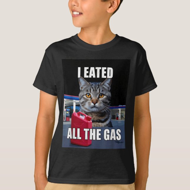 Funny Cat Meme I Eated Wanted All The Gas Funny Me T-Shirt (Vorderseite)