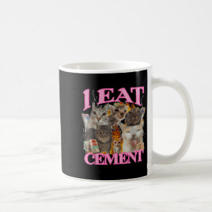 Funny Cat Meme I Ess Cement japanisches Zitat Tier Kaffeetasse