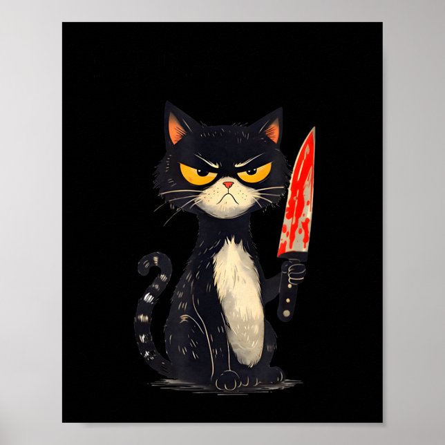 Funny Cat Meme I Require Snacks Design Men Women  Poster (Vorne)