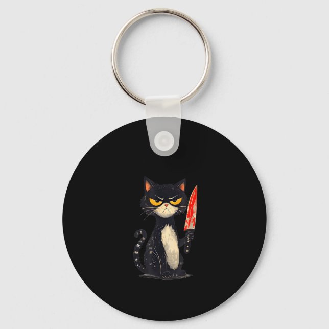 Funny Cat Meme I Require Snacks Design Men Women  Schlüsselanhänger (Vorderseite)