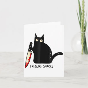 Funny Cat Meme Ich brauche Snacks Design Männer Fr Karte